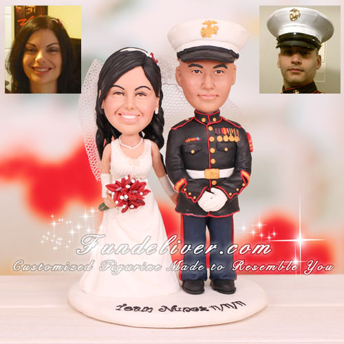 Marine Military Wedding Cake Toppers - Click Image to Close